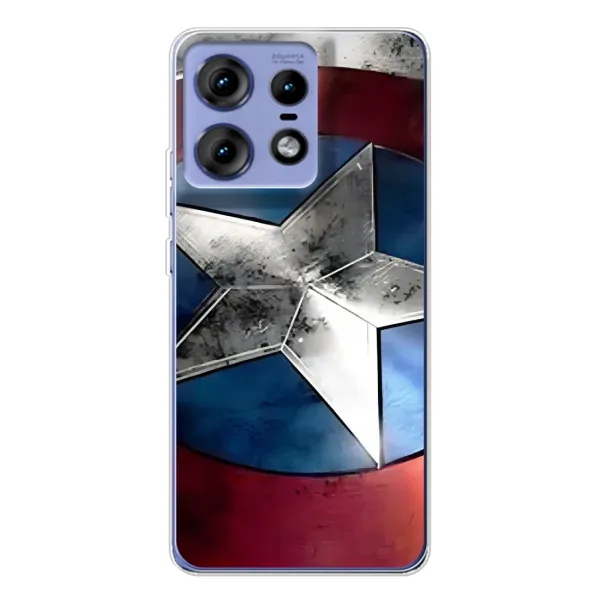 Чехол с рисунком «Щит Капитана Америки» для Motorola Edge 50 Pro Чехол с рисунком «Щит Капитана Америки» для Motorola Edge 50 Pro