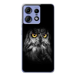 Чехлы с принтом СОВЫ для Motorola Edge 50 Pro (Сова на чёрном)