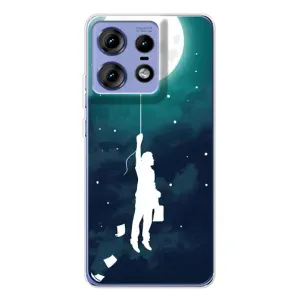 Чехол (ТПУ) с планетами на Motorola Edge 50 Pro (To The moon)