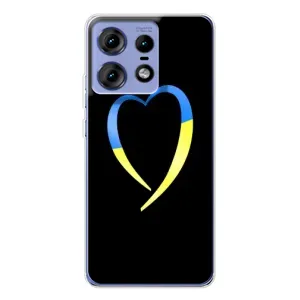 Силиконовый Чехол на Motorola Edge 50 Pro (Я-Украина) (Украинское сердце)