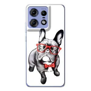 Бампер для Motorola Edge 50 Pro с картинкой "Песики" (В очках)
