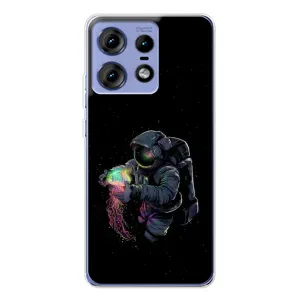 Силиконовый Чехол с принтом "Космонавты" на Motorola Edge 50 Pro (В руках земля)