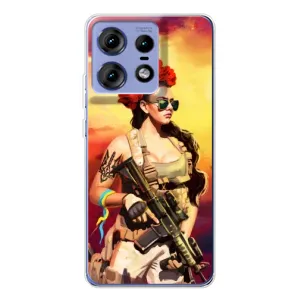 ЗСУ Чехлы (TPU) для Motorola Edge 50 Pro (Женщина солдат)