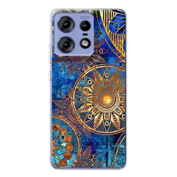 Чехол с рисунком «Золотые узоры» для Motorola Edge 50 Pro