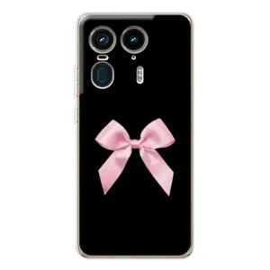 Чехол банты для Motorola Edge 50 Ultra (Бант на черном)