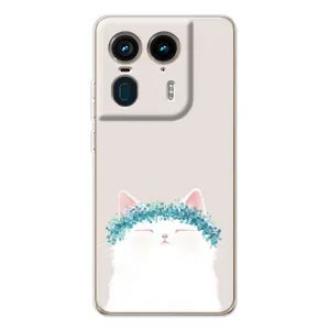 Чехол на тематику: Коты для Motorola Edge 50 Ultra (Белый котик)