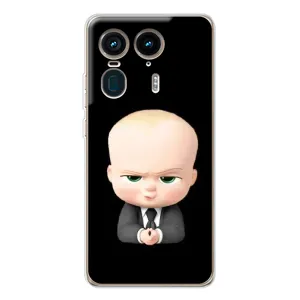 Мультяшний принт на Чохол для Мото Ейдж 50 Ультра (Бос)