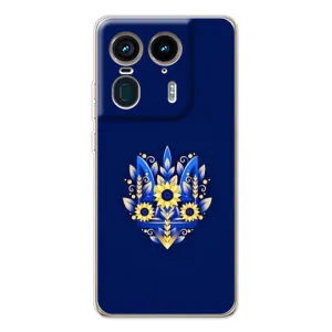 Чехол Укр Символика для Motorola Edge 50 Ultra (Цветущий Герб)