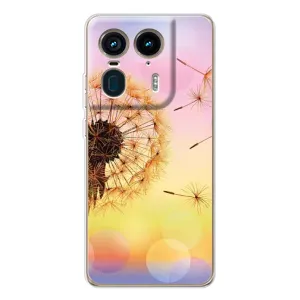 Силиконовый Чехол с одуванчиками на Motorola Edge 50 Ultra (Цветок-одуванчик)