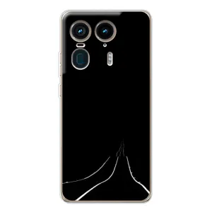 Чехол с картинками на черном фоне для Motorola Edge 50 Ultra (Дорога)