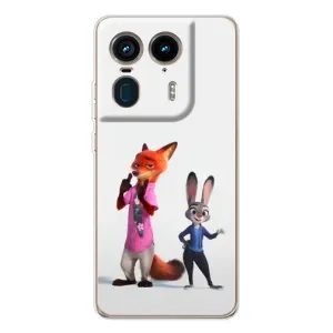 Силиконовый чехол с принтом Зоотрополіс для Motorola Edge 50 Ultra (Джуди и Ник)