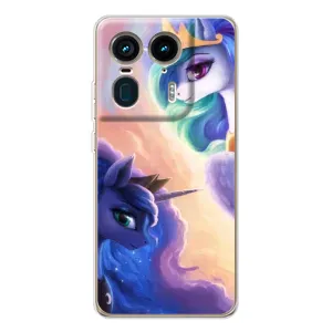 Чехол Unicorn на Motorola Edge 50 Ultra (Единорожки на тучках)