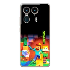 Чехлы для Motorola Edge 50 Ultra (Персонажи Майн Крафт) (Герой Майнкрафт)