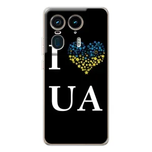 Силиконовый Чехол на Motorola Edge 50 Ultra (Я-Украина) (I Love UA)