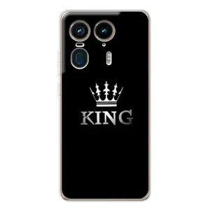 Чехол (Корона на чёрном фоне) для Мото Ейдж 50 Ультра (KING)