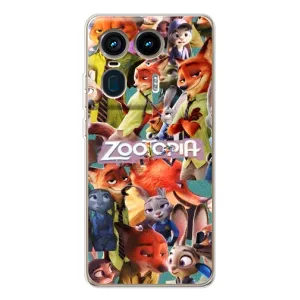 Силиконовый чехол с принтом Зоотрополіс для Motorola Edge 50 Ultra (Коллаж героев)
