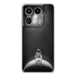 Силиконовый Чехол с принтом "Космонавты" на Motorola Edge 50 Ultra (Космонавт романтик)