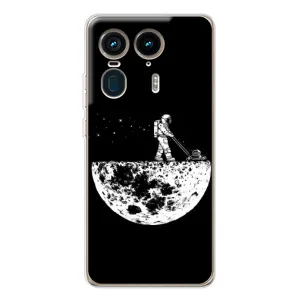Силиконовый Чехол с принтом "Космонавты" на Motorola Edge 50 Ultra (Космонавт)