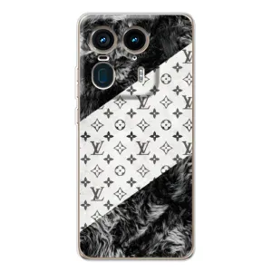 Чехол Стиль Louis Vuitton на Motorola Edge 50 Ultra (LV на белом)