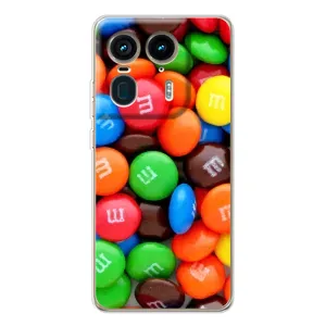 Чехол с изображением  вкусной еды для Motorola Edge 50 Ultra (Разноцветные M&M'S)