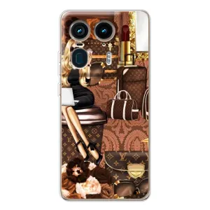 Чехол Стиль Louis Vuitton на Motorola Edge 50 Ultra (Мода Луи Виттон)