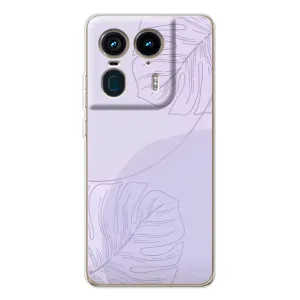 Чехол цветочный дизайн для Motorola Edge 50 Ultra (Монстера фиолетовая)