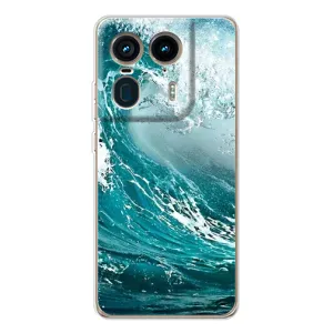 Летний Чехол на Motorola Edge 50 Ultra (Морская волна)