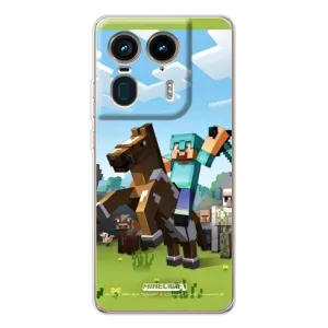 Чехлы для Motorola Edge 50 Ultra (Персонажи Майн Крафт) (На коне)