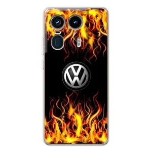 Чехол "Фольксваген" для Motorola Edge 50 Ultra (Огненный Лого)