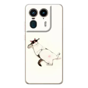 Чехол на тематику: Коты для Motorola Edge 50 Ultra (Отдых)