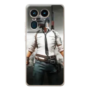 Силиконовый чехол с картинкой "Герой Pubg" на Motorola Edge 50 Ultra (Пабг)