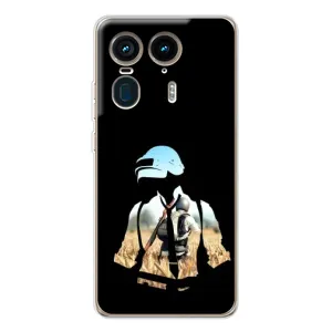Силиконовый чехол с картинкой "Герой Pubg" на Motorola Edge 50 Ultra (Пубг мен)