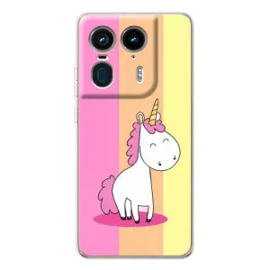 Чехол Unicorn на Motorola Edge 50 Ultra (Радужный Единорог)