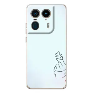 Чехлы (Знак сердечка) на Motorola Edge 50 Ultra (Сердце на голубом)