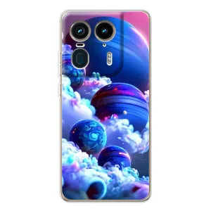 Чехлы КОСМОС для Motorola Edge 50 Ultra (Синие планеты)