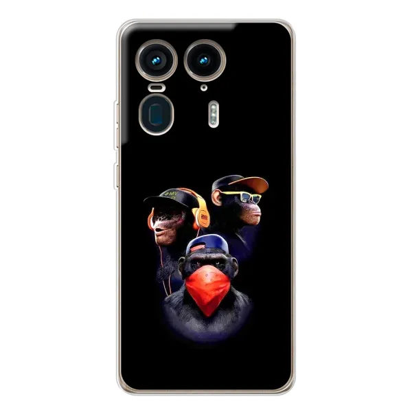 Чехол с рисунком «Три обезьяны» для Motorola Edge 50 Ultra Чехол с рисунком «Три обезьяны» для Motorola Edge 50 Ultra