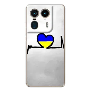 Силиконовый Чехол на Motorola Edge 50 Ultra (Я-Украина) (Украинская кардиограмма)