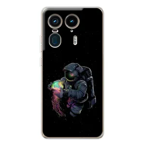 Силиконовый Чехол с принтом "Космонавты" на Motorola Edge 50 Ultra (В руках земля)