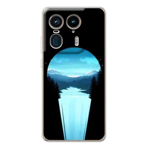 Летний Чехол на Motorola Edge 50 Ultra (Синий Водопад)