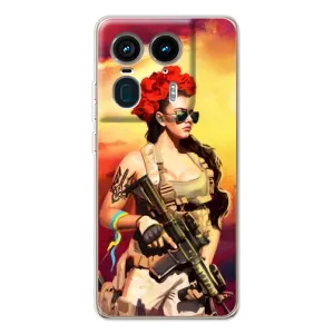 ЗСУ Чехлы (TPU) для Motorola Edge 50 Ultra (Женщина солдат)