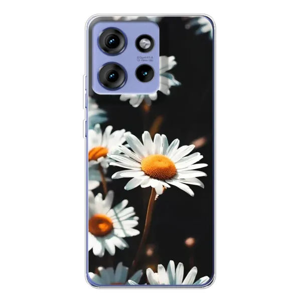 Чехол с рисунком «Белые ромашки» для Motorola Edge 50 Чехол с рисунком «Белые ромашки» для Motorola Edge 50
