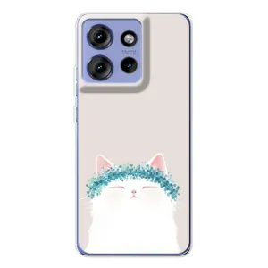Чехол на тематику: Коты для Motorola Edge 50 (Белый котик)