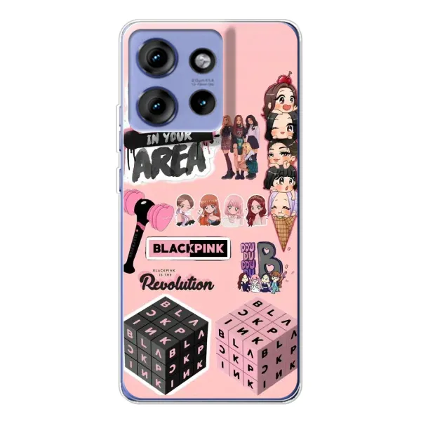 Чехол с рисунком «BLACK PINK коллаж» для Motorola Edge 50 Чехол с рисунком «BLACK PINK коллаж» для Motorola Edge 50