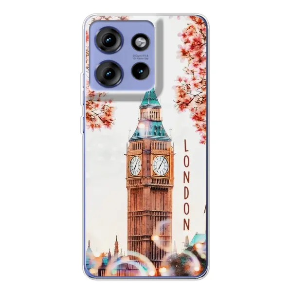Чехол с рисунком «Часы Лондон» для Motorola Edge 50 Чехол с рисунком «Часы Лондон» для Motorola Edge 50