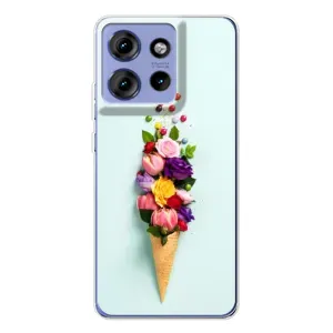 Чохли з тематикою "КВІТИ" на Motorola Edge 50 (Квітка-морозиво)