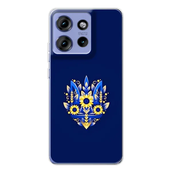 Чехол с рисунком «Цветущий Герб» для Motorola Edge 50