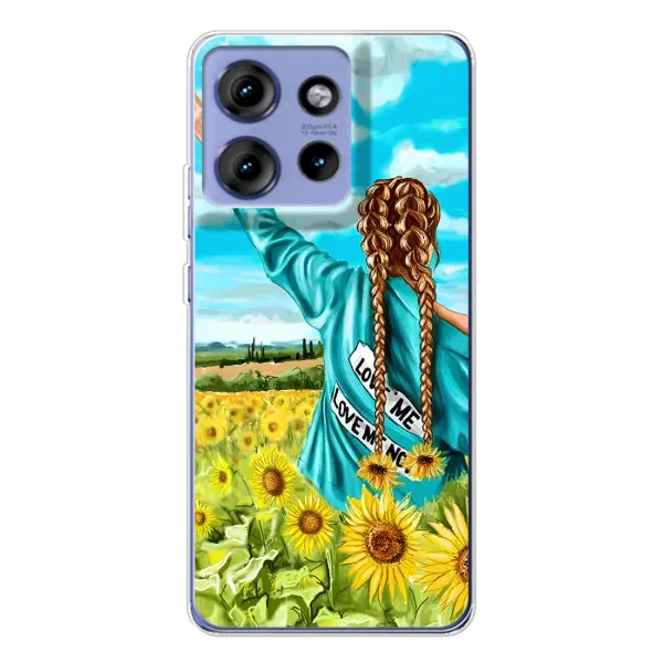 Чехол с рисунком «Девушка на поле» для Motorola Edge 50 Чехол с рисунком «Девушка на поле» для Motorola Edge 50