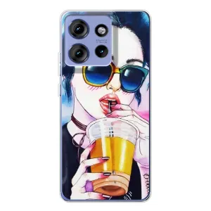 Чохол з картинкою Модні Дівчата Motorola Edge 50 (Дівчина з коктейлем)