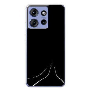 Чехол с картинками на черном фоне для Motorola Edge 50 (Дорога)