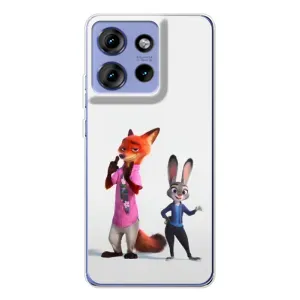 Силиконовый чехол с принтом Зоотрополіс для Motorola Edge 50 (Джуди и Ник)